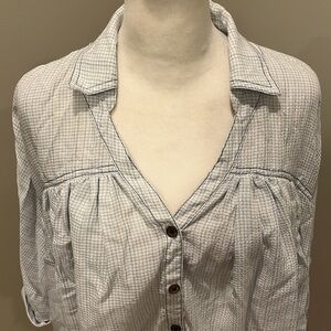 We The Free Oversized Button Down Flowy Top